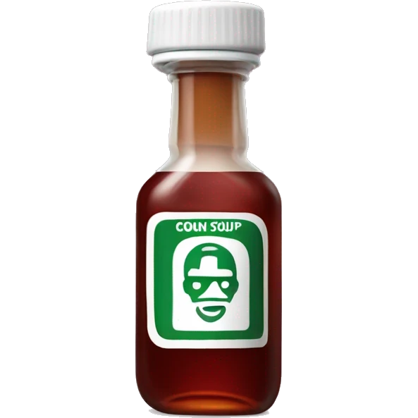 Cough syrup medicine bottle emoji