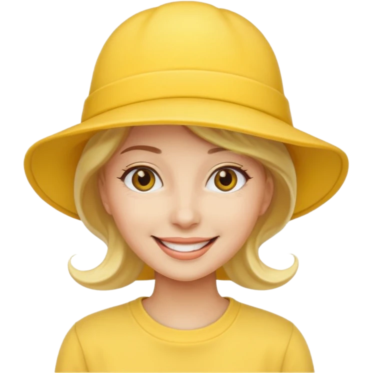 woman in yellow hat emoji