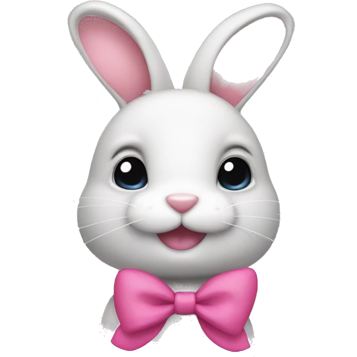 Bunny with a pink bow emoji