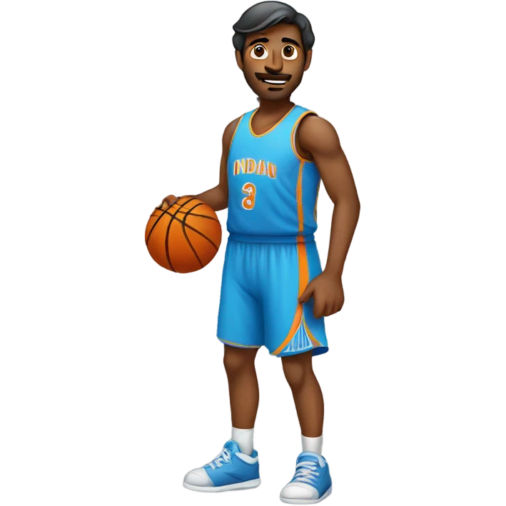 Indian man playing basketball emoji