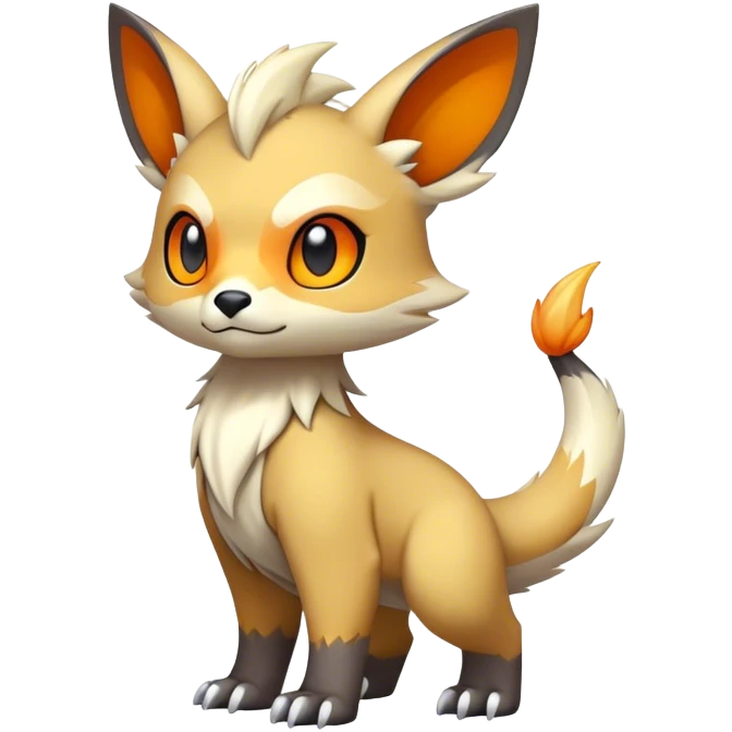 Cute cool edgy colorful fantasy animal hybrid Fakemon full body emoji
