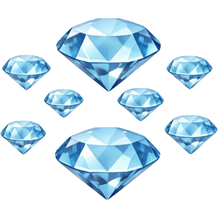 multiple shiny diamonds emoji