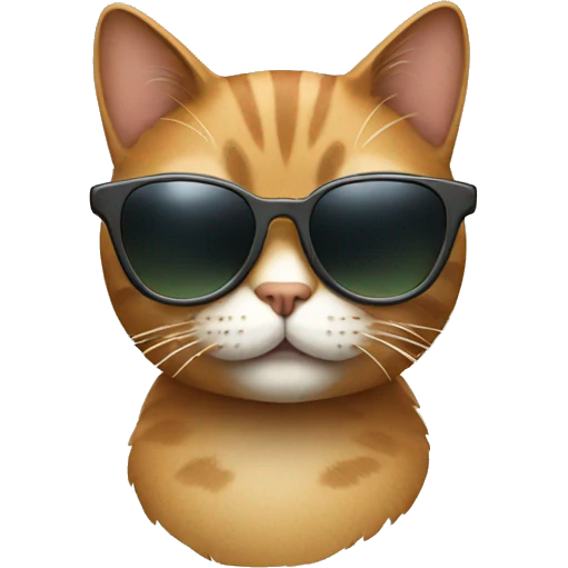 Cat with sunglasses emoji