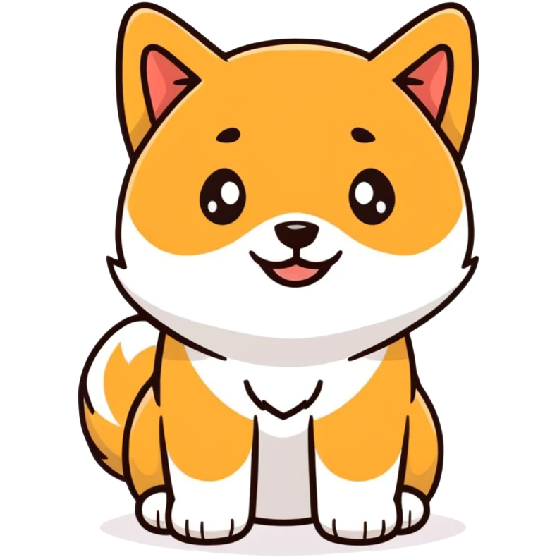 adorable black Shiba Inu puppy full body pose emoji