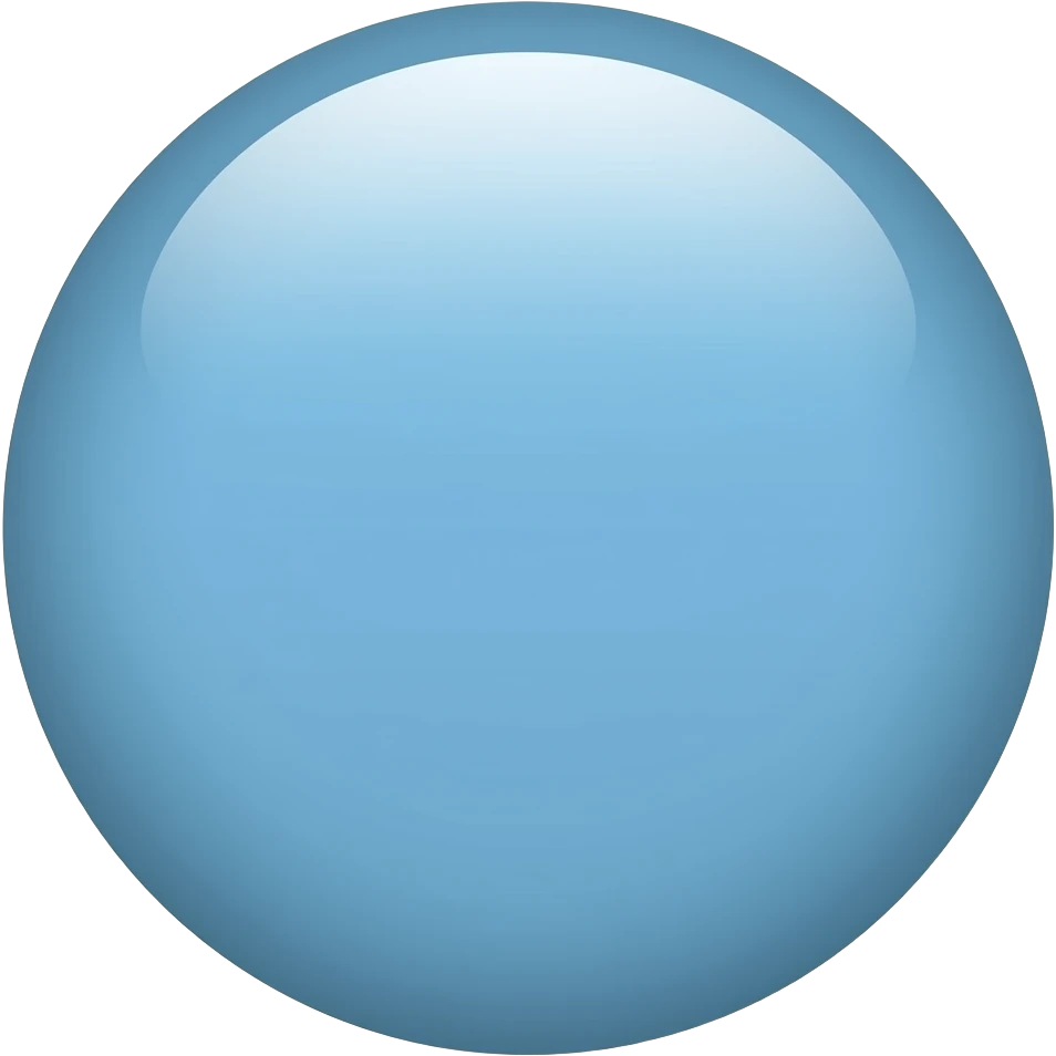 A light blue circle emoji