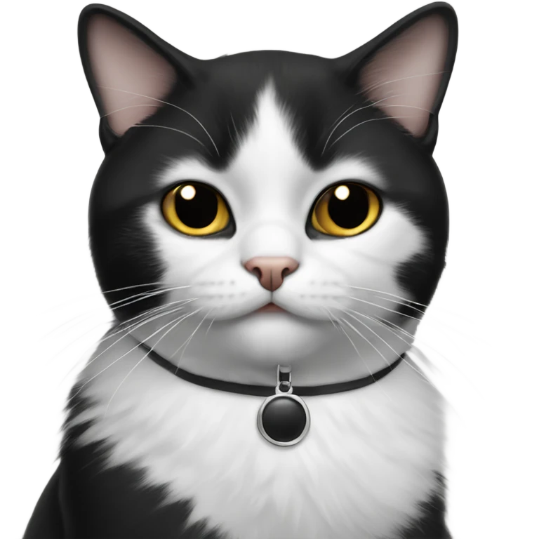 Black and white cat wearing a pirate eye patch emoji