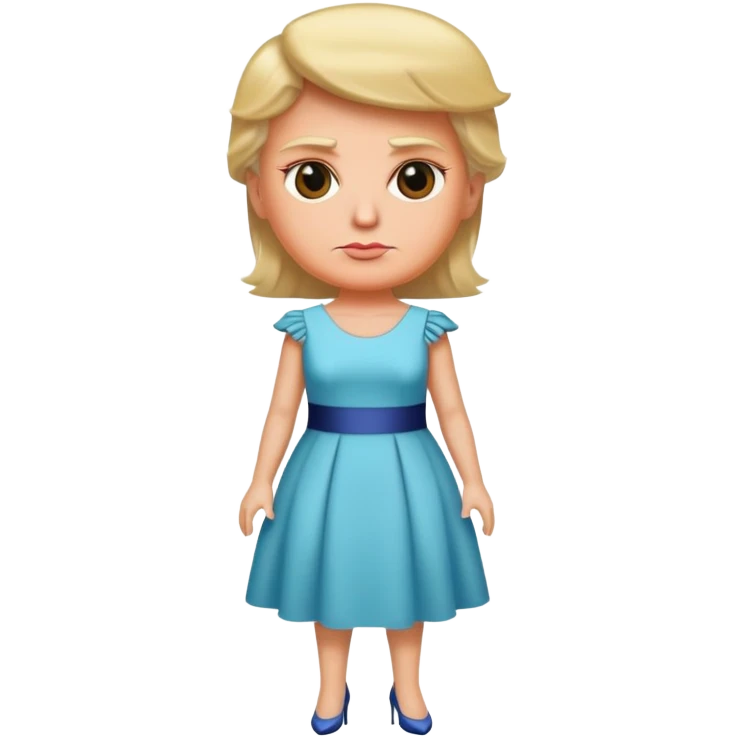 Donald Trump wearing a dress emoji