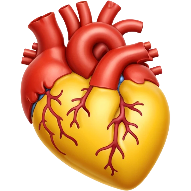 heart animal organ, yellow emoji
