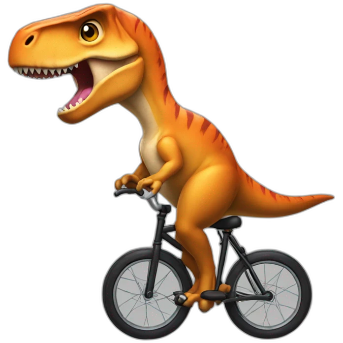 t-rex unicycle emoji