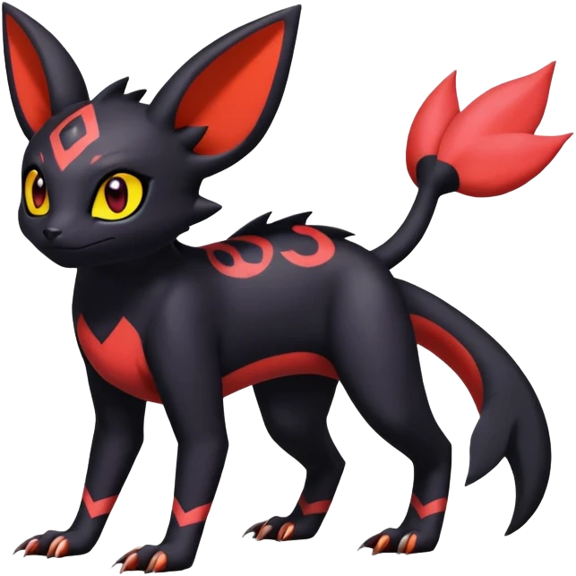 Salandit-Umbreon-Litten-Noibat-Fakémon-hybrid-creature (full body)  emoji