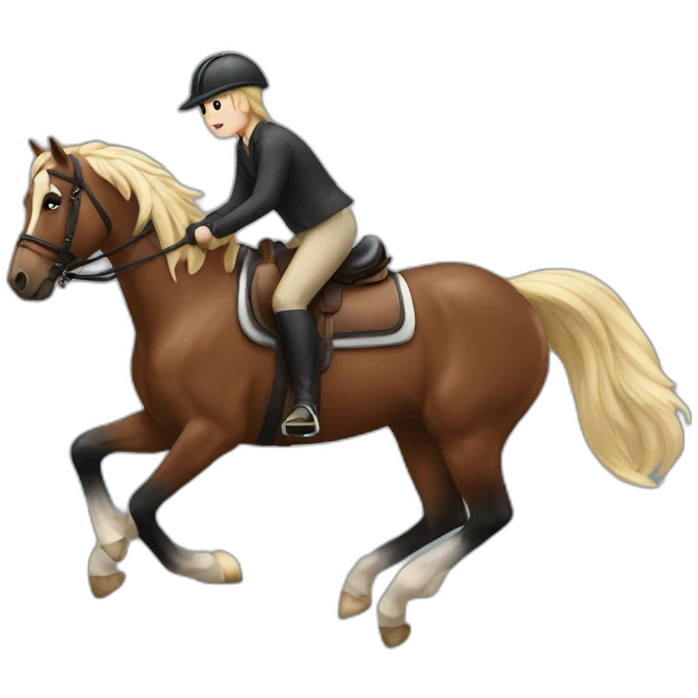riding from you by the horse emoji