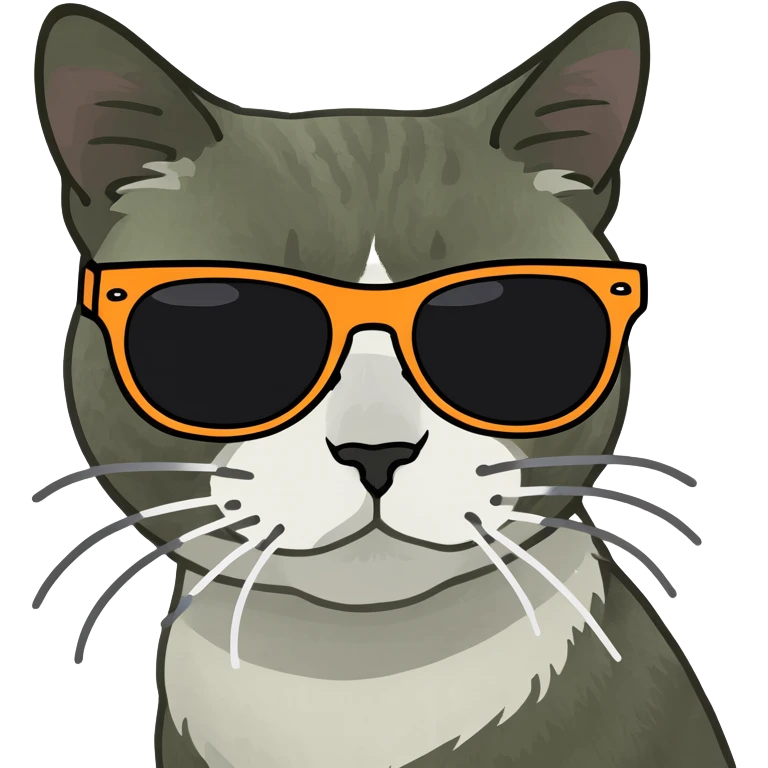 Cat with sunglasses emoji