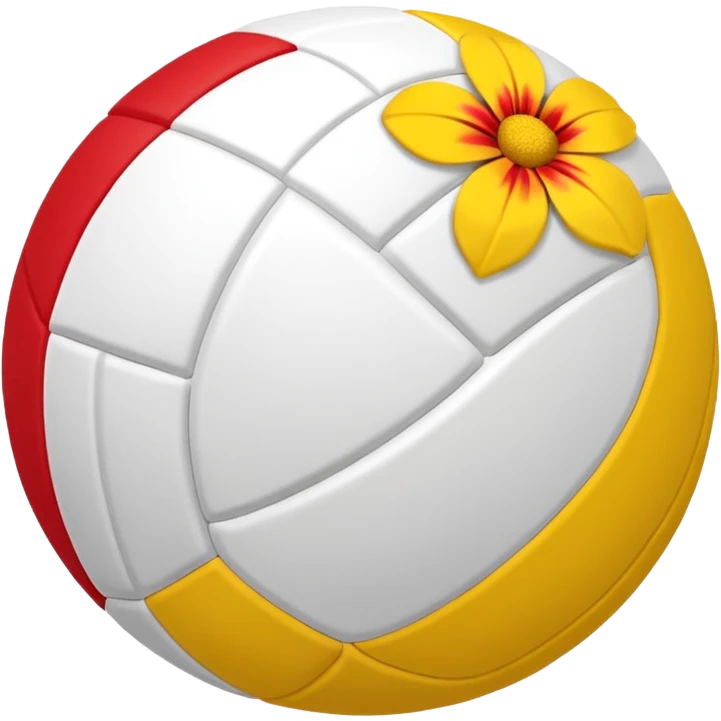 Vollyball with flowers emoji