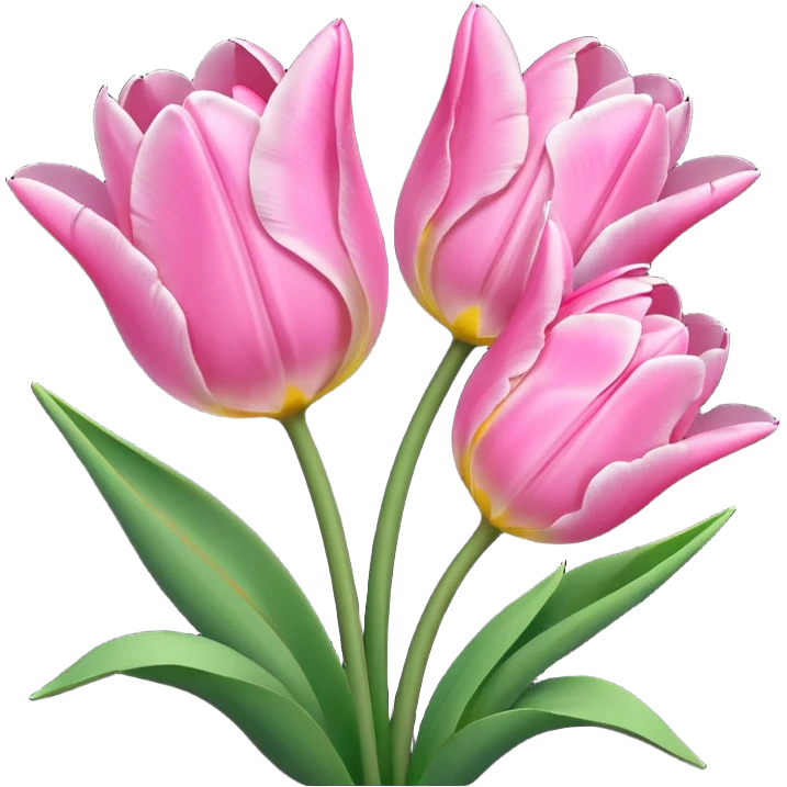 Pink tulips emoji