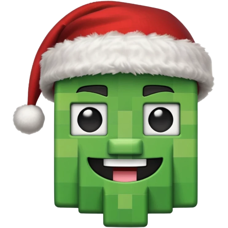 Minecraft creeper Xmas emoji