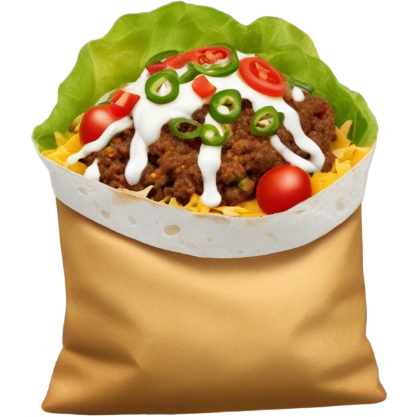 Walking taco emoji