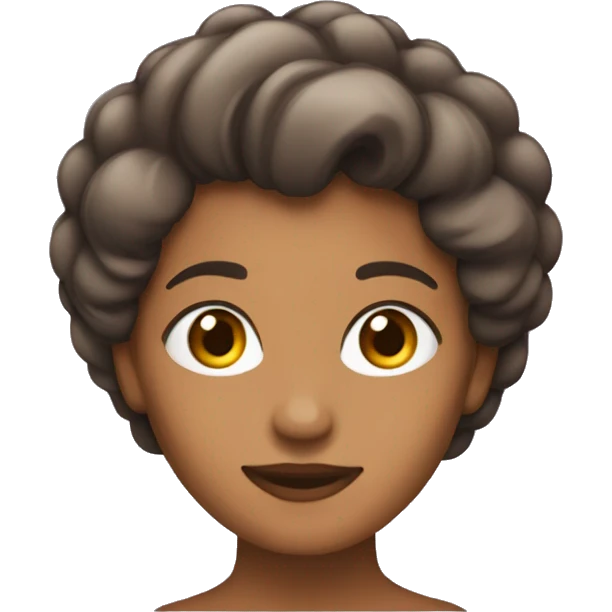 Mujer de pelo marrón enamorada emoji