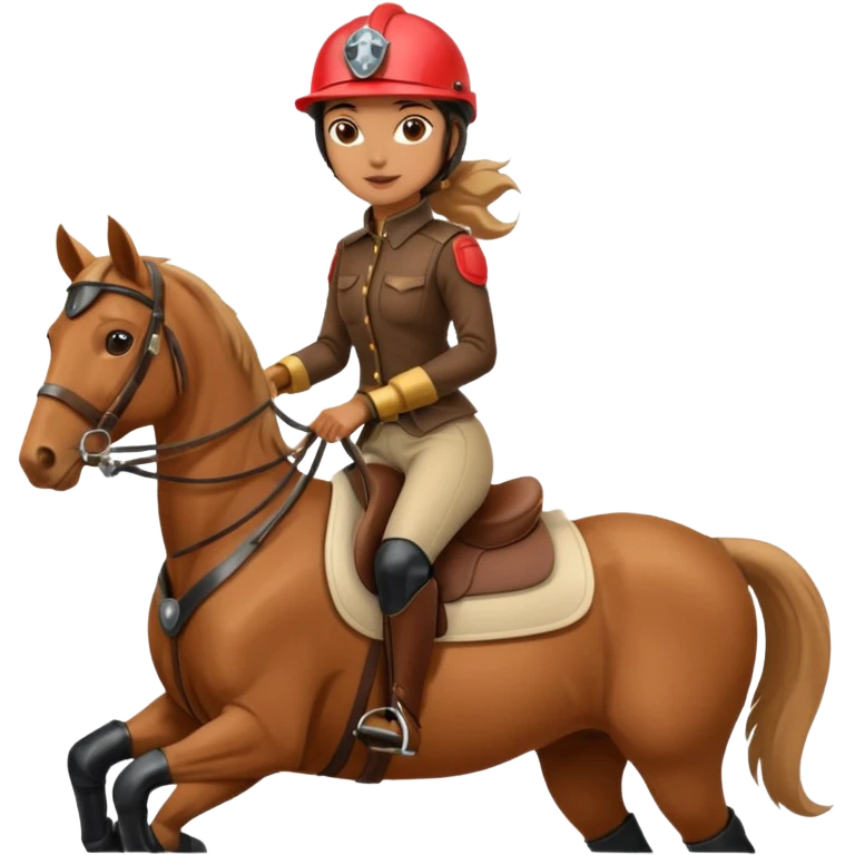 Woman in horse emoji