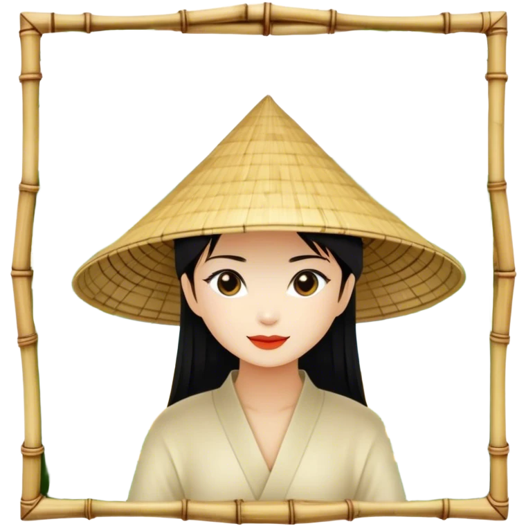 ​Cinematic Realistic Traditional Vietnamese Nón Lá, depicted as a delicately crafted conical hat made of bamboo and palm leaves with subtle texture and natural wear, set against a serene rural backdrop bathed in warm, soft sunlight, evoking authentic cultural heritage, emoji