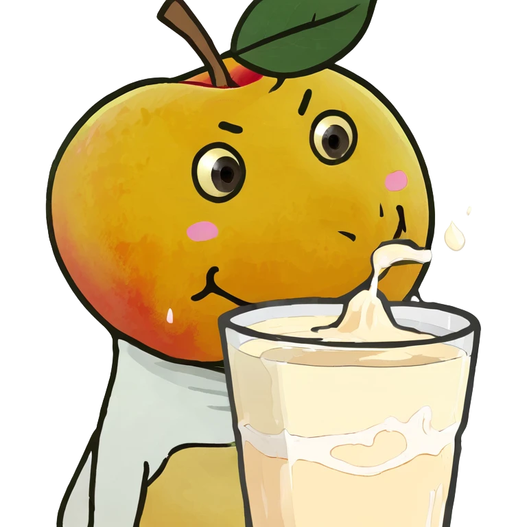 Peach leaking milk emoji