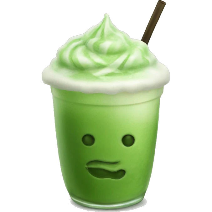 Iced matcha latte emoji
