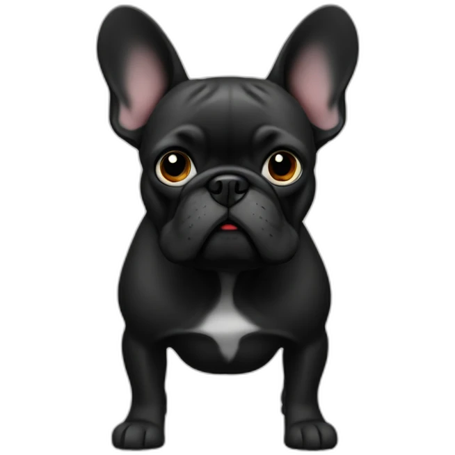 Bouledogue français noir emoji