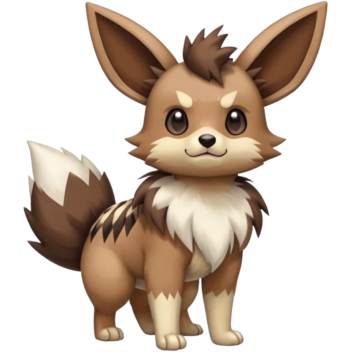  Eevee-Zigzagoon-Furret-Rockruff-Hybrid (Full body) emoji