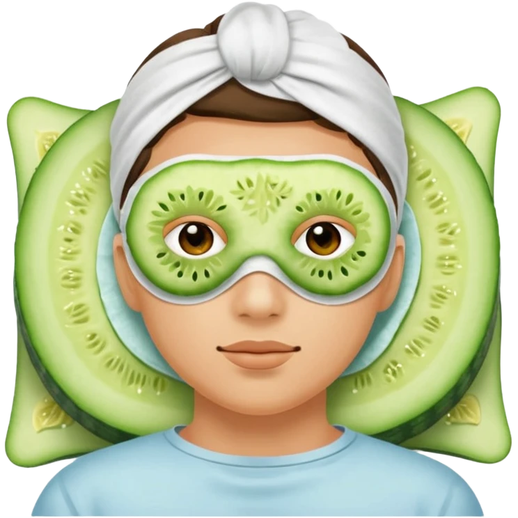 Relax and okurka na očích emoji