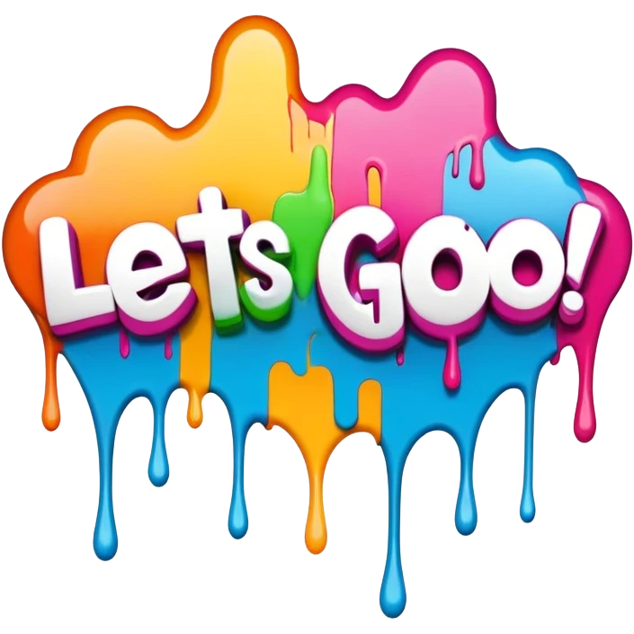 Graffiti the word Let's go emoji