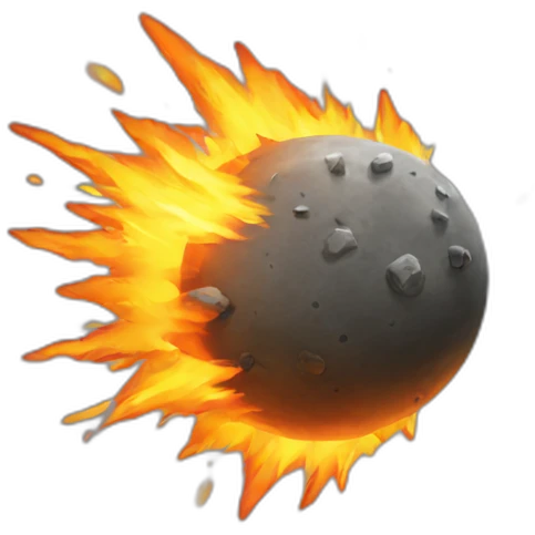 Meteor on fire emoji