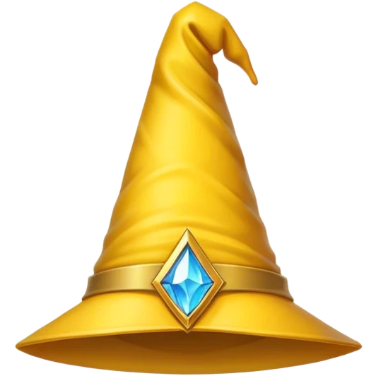 yellow wizard hat Bright emoji