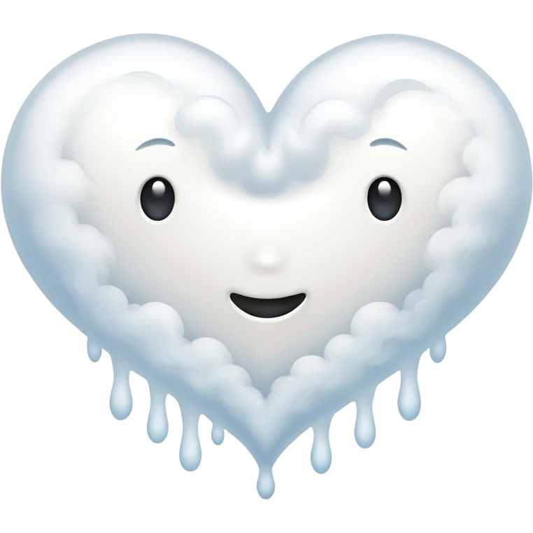 heart shaped fog cloud emoji