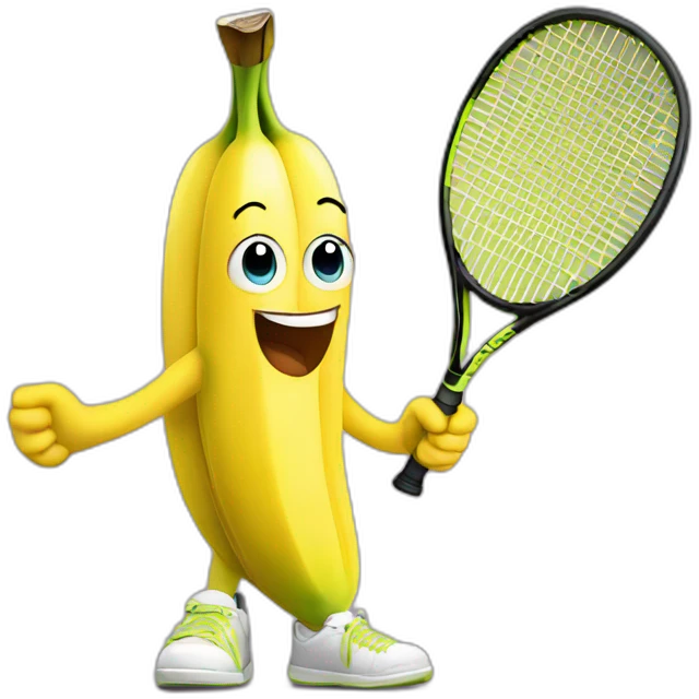 Banana won a tennis tournament emoji
