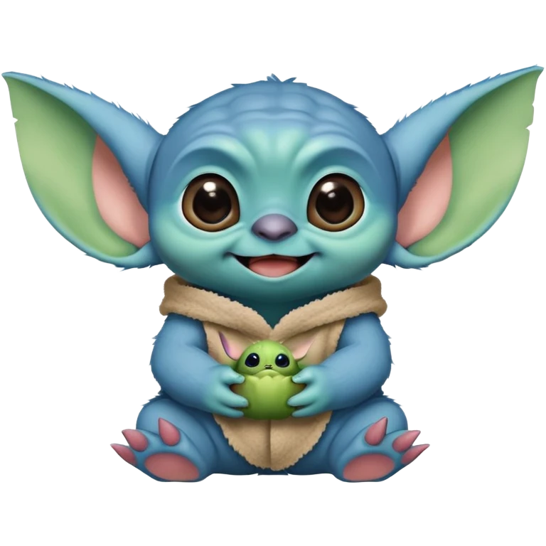 Baby Yoda and stitch ￼ emoji