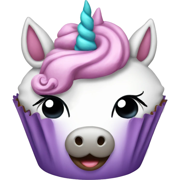 Unicorn cupcake  emoji