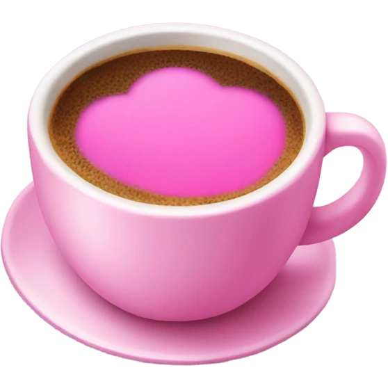 Pink coffee emoji