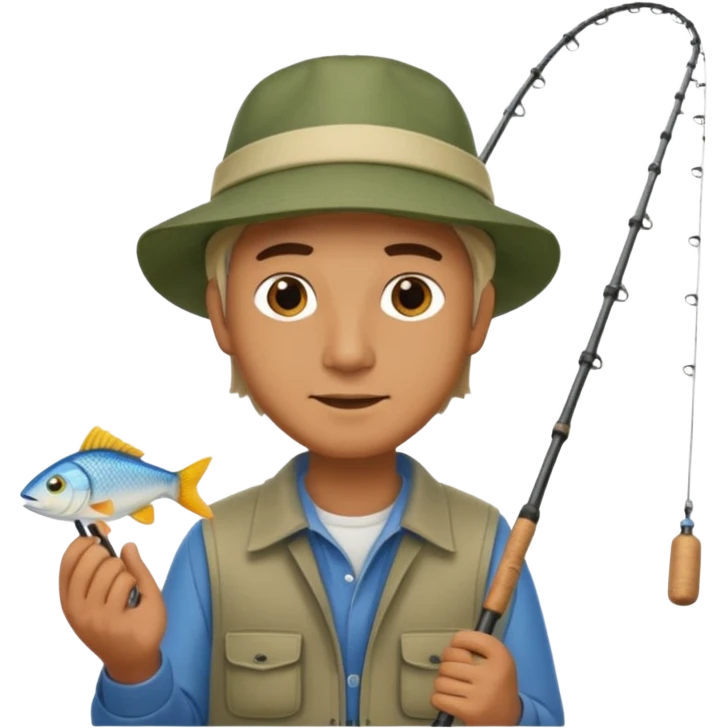 a man with a fishing rod emoji