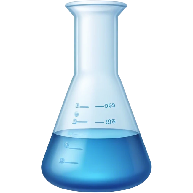Lab beaker blue emoji