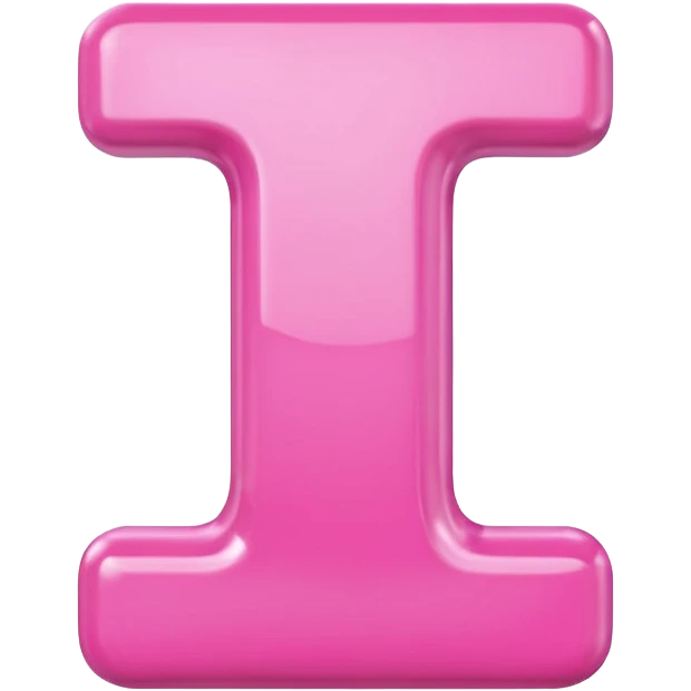 Pink T letter emoji