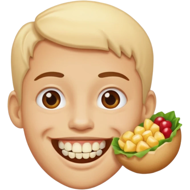 Someone with food stuck in their teeth emoji