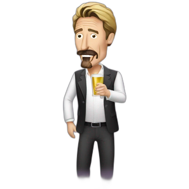 John mcafee partying emoji