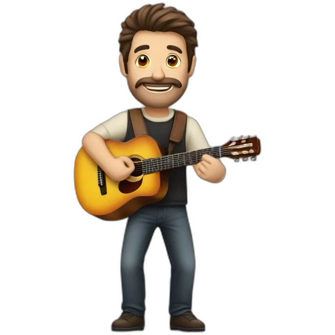 homme espagnol avec guitare électrique emoji