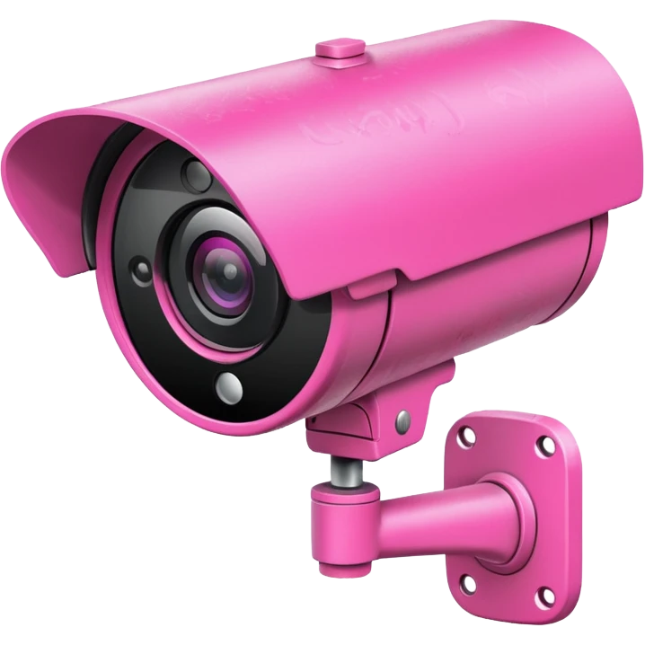 Security Camera pink with graffity emoji