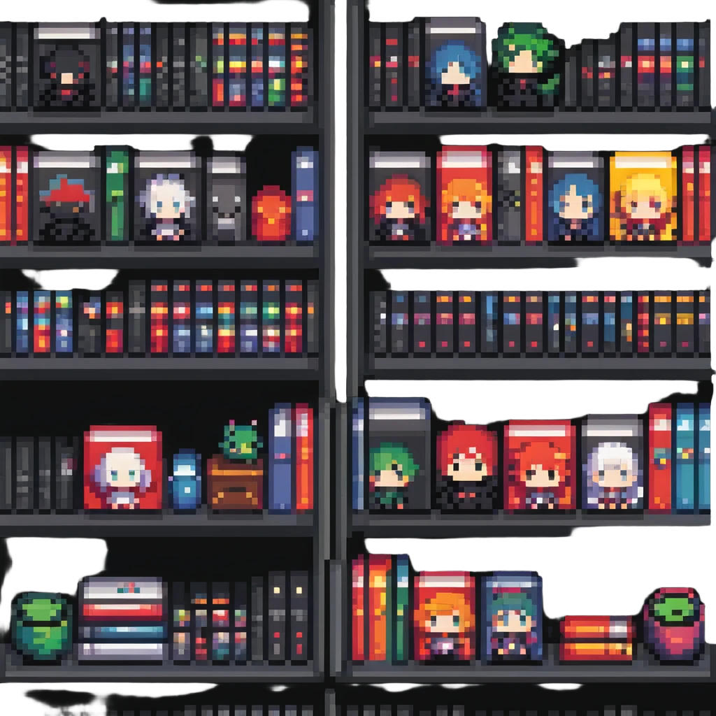 manga collection on shelf emoji