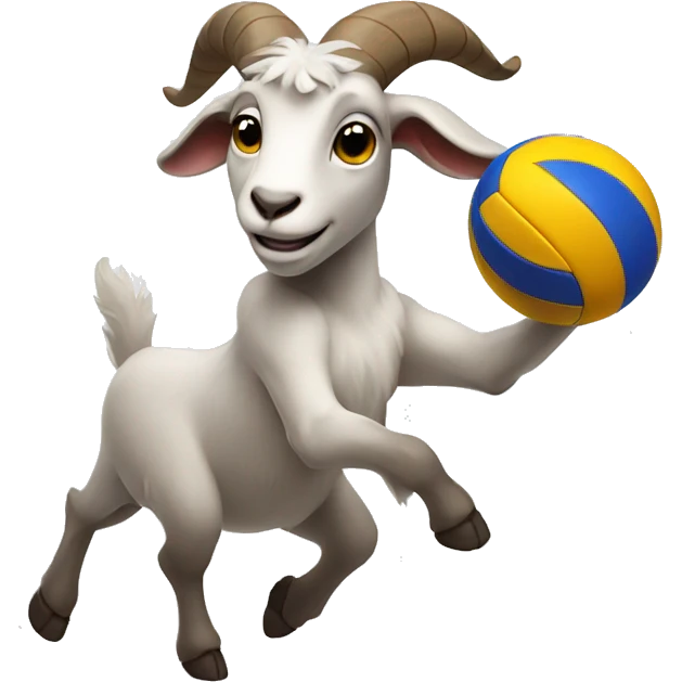 Goat playing volleyball  emoji