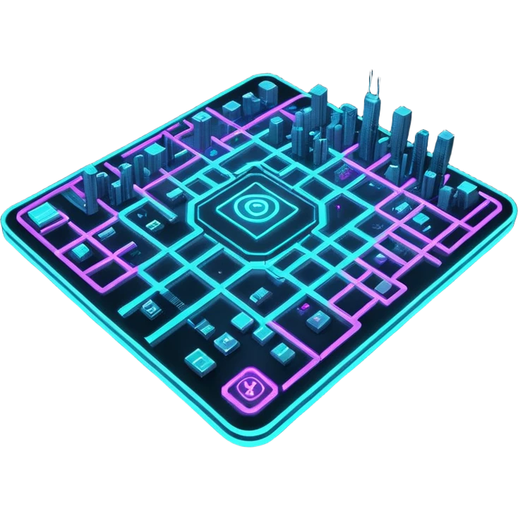 neon cyberpunk map emoji