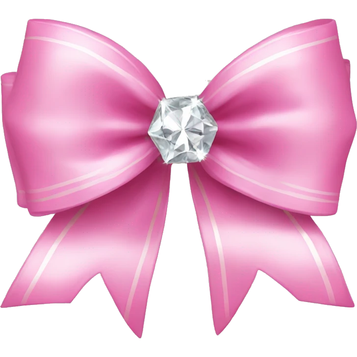 pink bow with diamonds  emoji