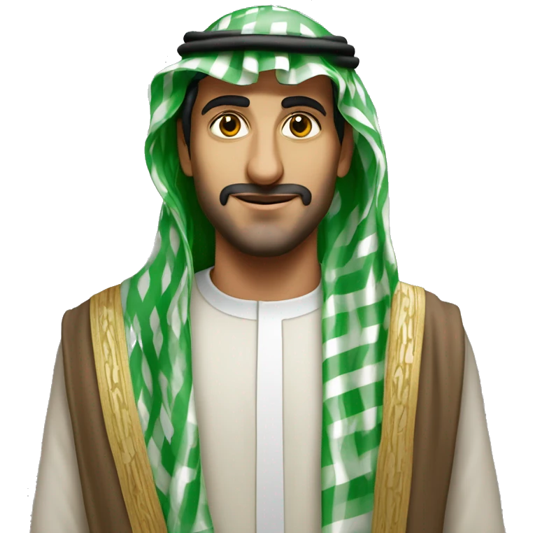 Faisal of Saudi Arabia photorealistic emoji