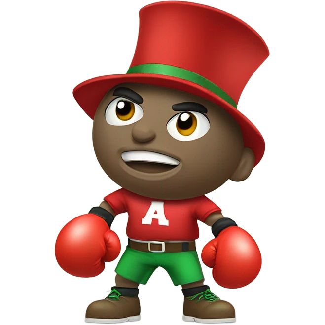 Brutus the buckeye boxing a leprechaun  emoji