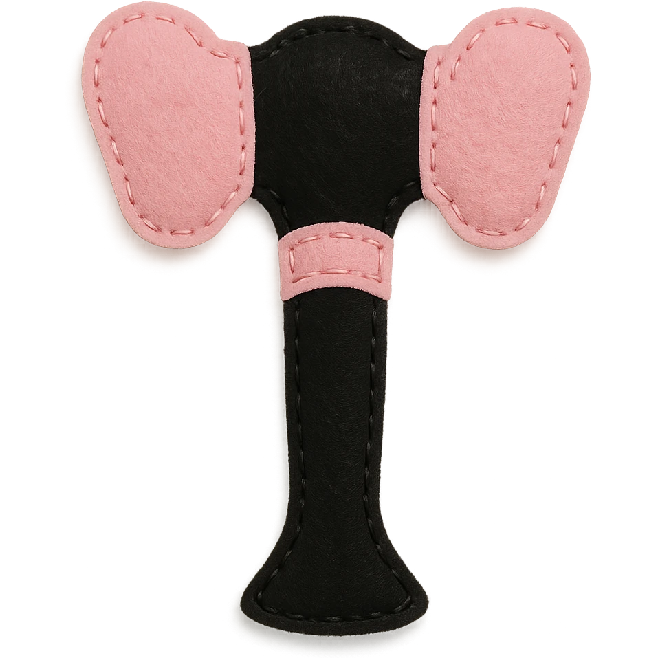 BLACKPINK-inspired gothic lightstick, no hearts, soft and stylish, black and pink colors emoji